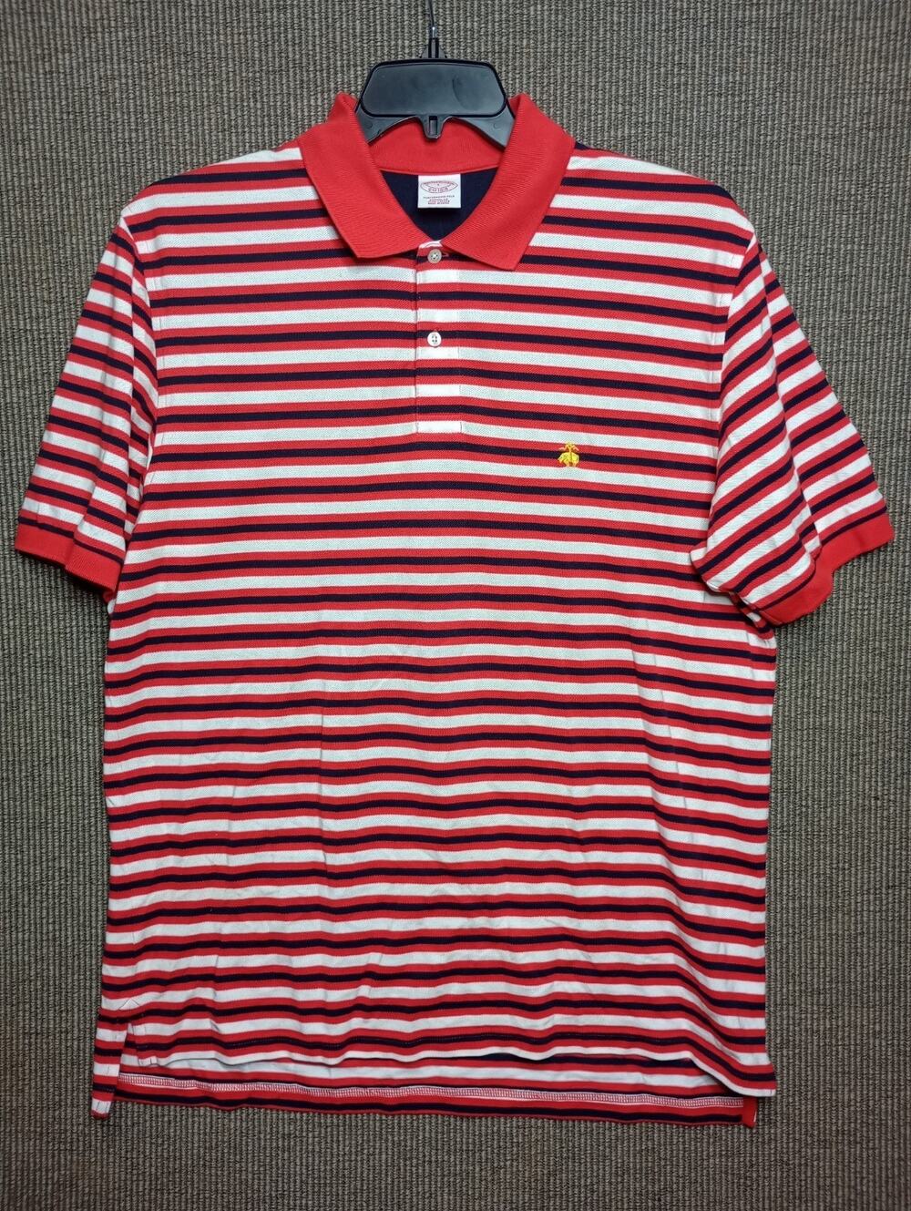 Brooks Brothers Mens Golf Performance Polo Shirt Large Knit USA